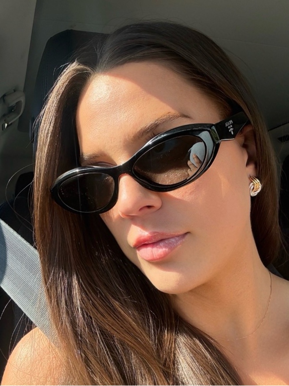 Prada 55m irregular sunglass
